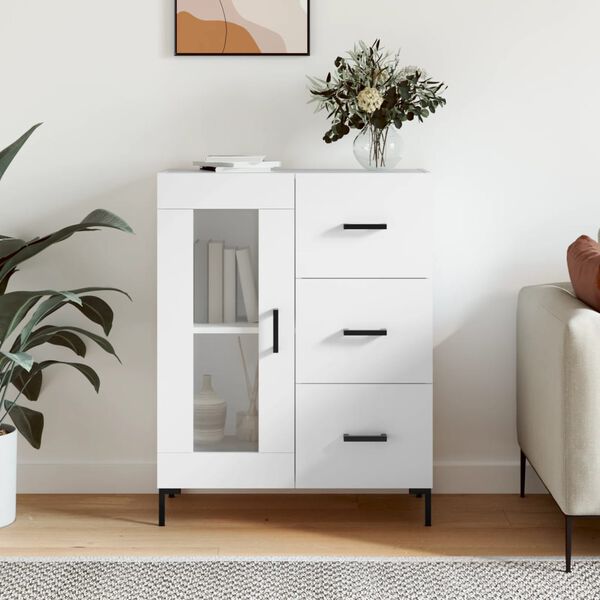 vidaXL feh&eacute;r szerelt fa t&aacute;lal&oacute;szekr&eacute;ny 69,5 x 34 x 90 cm