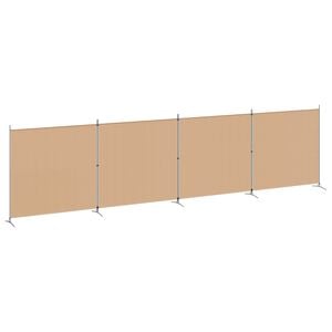vidaXL 4-paneles szoba elv&aacute;laszt&oacute; B&eacute;zs 698 x 180 cm Sz&ouml;vet