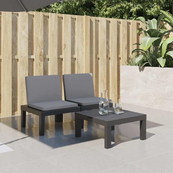 vidaXL antracitsz&uuml;rke polipropil&eacute;n napoz&oacute;&aacute;gy p&aacute;rn&aacute;kkal