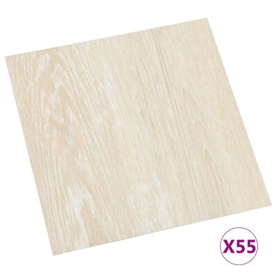 vidaXL 55 db bézs öntapadó PVC padlólap 5,11 m²
