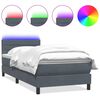 vidaXL s&ouml;t&eacute;tsz&uuml;rke b&aacute;rsony rug&oacute;s &eacute;s LED-es &aacute;gy matraccal 100x220 cm