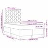 vidaXL LED Box Spring &Aacute;gy matracmal Kr&eacute;m 120 x 190 cm sz&ouml;vet