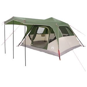 vidaXL Csal&aacute;di S&aacute;tor Z&ouml;ld 305 x 275 x 190 cm Poli&eacute;szter &eacute;s ac&eacute;l