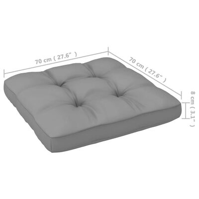 vidaXL háromszemélyes tömör fenyőfa kanapé párnákkal