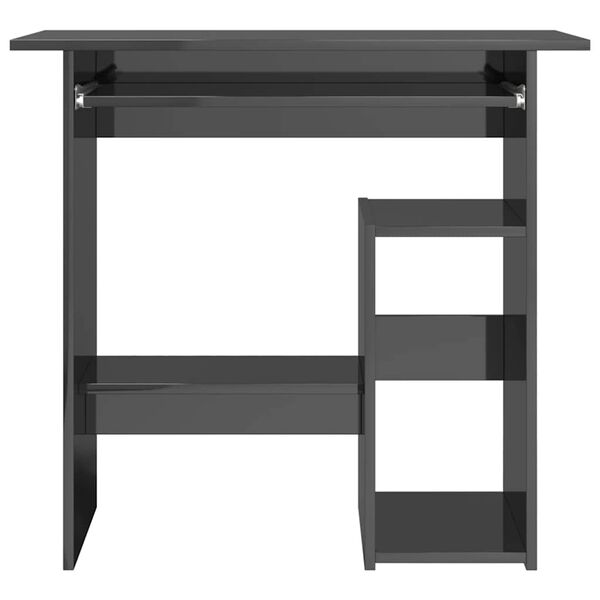 vidaXL magasf&eacute;nyű sz&uuml;rke forg&aacute;cslap &iacute;r&oacute;asztal 80 x 45 x 74 cm