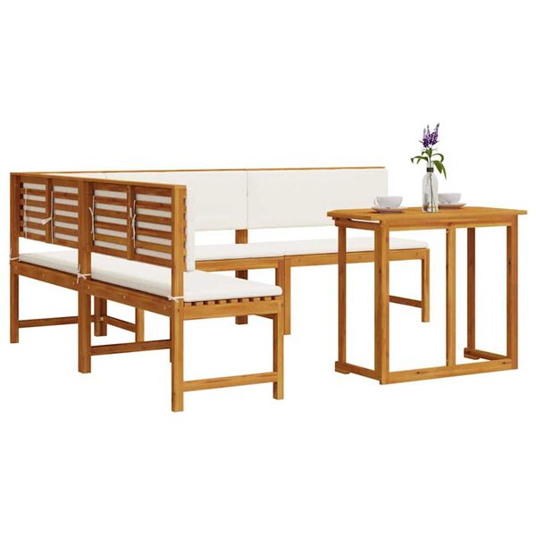 vidaXL Kert Pad Készlet 4 pcs Barna tömör akácfa