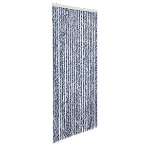 vidaXL k&eacute;k, feh&eacute;r &eacute;s ez&uuml;stsz&iacute;nű zsen&iacute;lia rovarf&uuml;gg&ouml;ny 100 x 220 cm