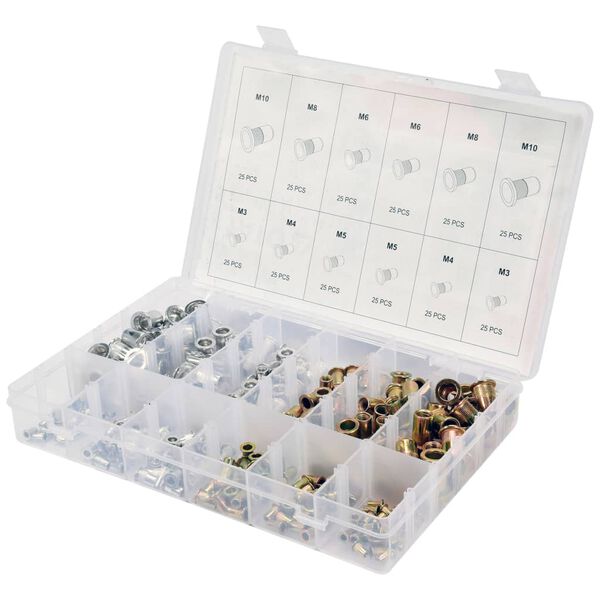 YATO 300 r&eacute;szes alum&iacute;nium sz&eacute;nac&eacute;l szegecsanyak&eacute;szlet M3-M10