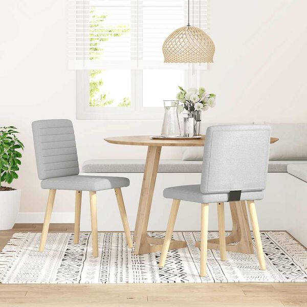 vidaXL étkezőszékek 2 db Felhőszürke szövet