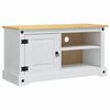 vidaXL TV szekr&eacute;ny CORONA 100 x 40 x 52 cm Feh&eacute;r T&ouml;m&ouml;r fenyőfa