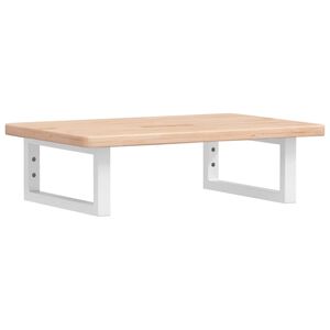 vidaXL acél és tömör tölgyfa falra szerelhető mosdópolc