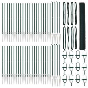 vidaXL Hatsz&ouml;gletű ker&iacute;t&eacute;s oszlopokkal 100 x 1,2 m PVC-bevonatos ac&eacute;l