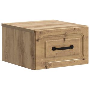 vidaXL Fali &eacute;jjeli szekr&eacute;ny K&eacute;zműves T&ouml;lgy 34,5 x 33 x 20 cm