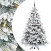 vidaXL Mű kar&aacute;csonyfa 300 LED-del &aacute;llv&aacute;nnyal Feh&eacute;r 210 cm PE &eacute;s PVC