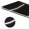 vidaXL antracitsz&uuml;rke sz&eacute;l&eacute;rz&eacute;kelős &eacute;s LED-es napellenző 300 x 250 cm