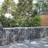 vidaXL horganyzott vas gabion kos&aacute;r fed&eacute;llel 200 x 50 x 50 cm