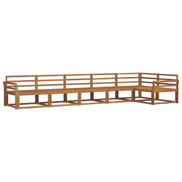 vidaXL K&uuml;lt&eacute;ri kanap&eacute; szett 6 pcs Term&eacute;szetes T&ouml;m&ouml;r Ak&aacute;cfa