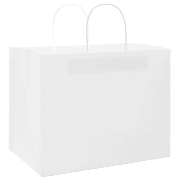 vidaXL 250 db feh&eacute;r pap&iacute;rzacsk&oacute;k foganty&uacute;kkal 32x22x24 cm