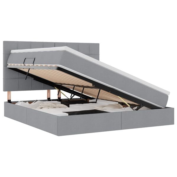 vidaXL &Aacute;gy t&aacute;rol&oacute;val &eacute;s LED l&aacute;mp&aacute;val leddel Vil&aacute;gossz&uuml;rke 160 x 200 cm