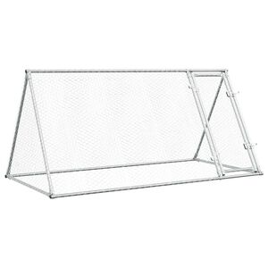 vidaXL sz&uuml;rke horganyzott ac&eacute;l csirkeketrec 200x105x91 cm