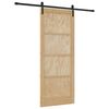 vidaXL Cs&uacute;sz&oacute; ajt&oacute; Term&eacute;szetes &eacute;s Fekete 86 x 211 cm T&ouml;m&ouml;r Fenyőfa