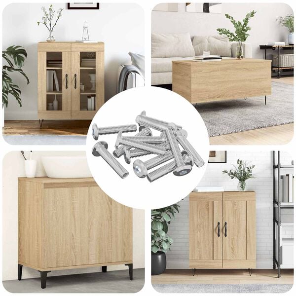 vidaXL Z&aacute;r Csavar Egysz&iacute;nű 2647 pcs Ez&uuml;st Ac&eacute;l