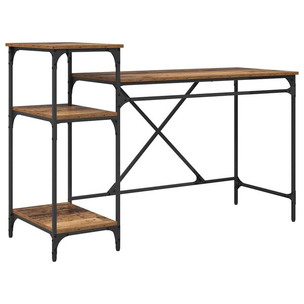 vidaXL Asztal &Ouml;reg fa 135 x 50 x 90 cm Faanyag