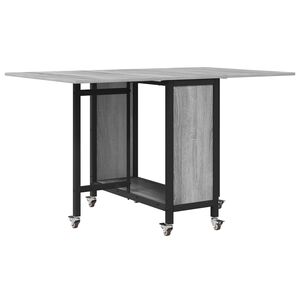 vidaXL &Ouml;sszecsukhat&oacute; &eacute;tkezőasztal g&ouml;rgőkkel 130 x 80 x 76,5 cm ac&eacute;l PB
