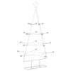vidaXL F&eacute;m kar&aacute;csonyfa tart&oacute;val KUOPIO 140 cm Ac&eacute;l Feh&eacute;r