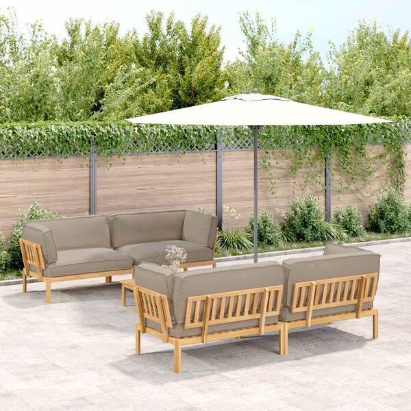 vidaXL Kanap&eacute; Szett p&aacute;rn&aacute;val Egysz&iacute;nű 5 pcs T&oacute;psz&iacute;nű T&ouml;m&ouml;r Ak&aacute;cfa