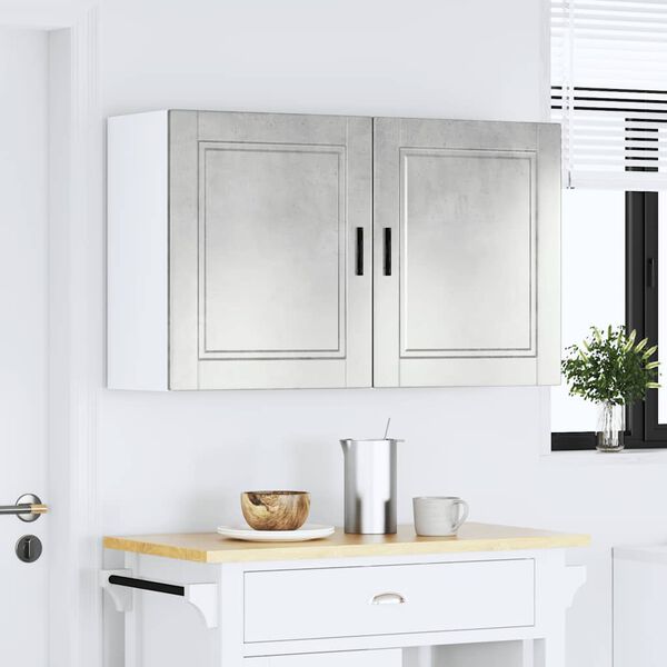 vidaXL konyhai fali szekr&eacute;nyek 2 db Porto beton sz&uuml;rke szerelt fa