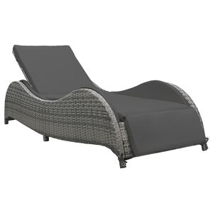 vidaXL antracitsz&uuml;rke polyrattan napoz&oacute;&aacute;gy p&aacute;rn&aacute;val