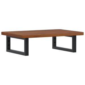 vidaXL acél és tömör tölgyfa falra szerelhető mosdópolc