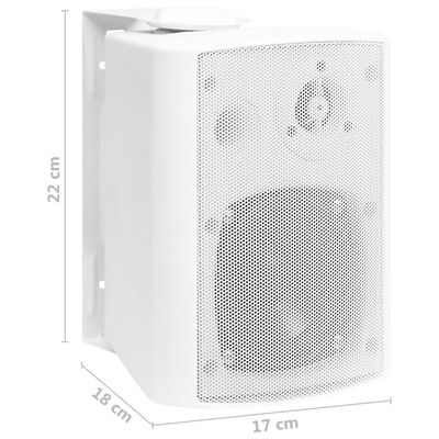 vidaXL 2 db fehér beltéri/kültéri fali sztereó hangszóró 80 W