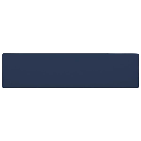 vidaXL sötétkék kerámia mosdókagyló túlfolyóval