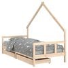 vidaXL t&ouml;m&ouml;r fenyőfa gyerek&aacute;gykeret fi&oacute;kokkal 90 x 200 cm