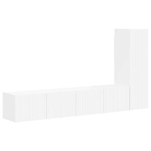 vidaXL TV szekr&eacute;ny garnit&uacute;ra 3 db Feh&eacute;r Szerelt Fa