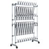 vidaXL ez&uuml;st cipőtart&oacute; kerekekkel 89 x 27 x 120 cm