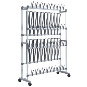 vidaXL ez&uuml;st cipőtart&oacute; kerekekkel 89 x 27 x 120 cm