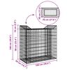 vidaXL Gabion emelt &aacute;gy Ez&uuml;st 50 x 100 x 100 cm Horganyzott ac&eacute;l