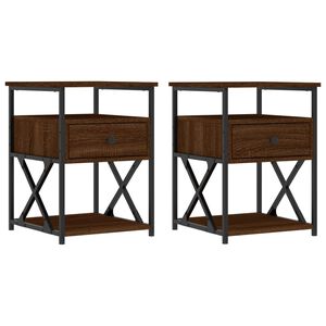 vidaXL 2 db barna t&ouml;lgysz&iacute;nű szerelt fa &eacute;jjeliszekr&eacute;ny 40x42x55 cm