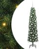 vidaXL Műkar&aacute;csonyfa LED-vil&aacute;g&iacute;t&aacute;ssal Z&ouml;ld 180 cm PVC &eacute;s műanyag