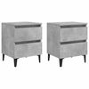 vidaXL 2 db betonsz&uuml;rke szerelt fa &eacute;jjeliszekr&eacute;ny 40 x 35 x 50 cm