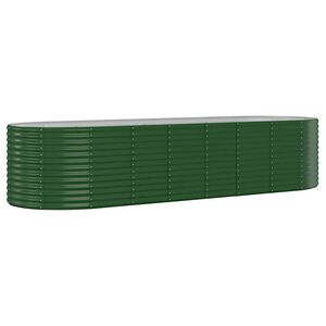 vidaXL z&ouml;ld horganyzott ac&eacute;l kerti magas&aacute;gy&aacute;s 322x100x68 cm
