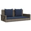 vidaXL sz&uuml;rke polyrattan hintapad p&aacute;rn&aacute;kkal 119 x 56 x 48 cm