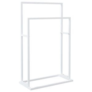vidaXL szabadon &aacute;ll&oacute; feh&eacute;r vas t&ouml;r&ouml;lk&ouml;zőtart&oacute; 48 x 24 x 78,5 cm