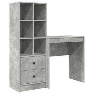 vidaXL Asztal Beton Sz&uuml;rke 115,5 x 40 x 127 cm 2 db