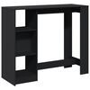 vidaXL fekete szerelt fa b&aacute;rasztal polccal 124 x 46 x 103,5 cm
