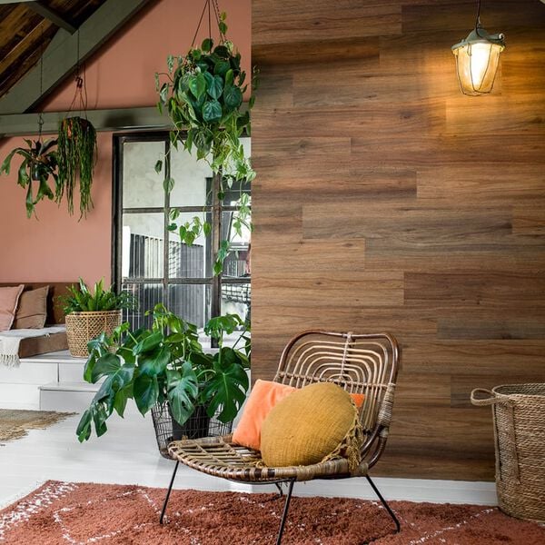 WallArt nyeregbarna természetes tölgyfa hatású lap