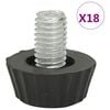 vidaXL 18 db fekete &aacute;ll&iacute;that&oacute; b&uacute;torl&aacute;b M8